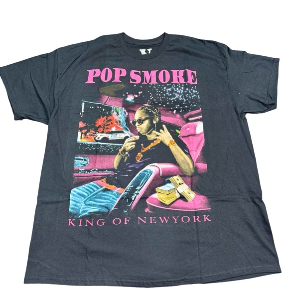 VLONE Other - Vlone x Pop Smoke King of New York Pink Tee Mens XXL Rare Streetwear